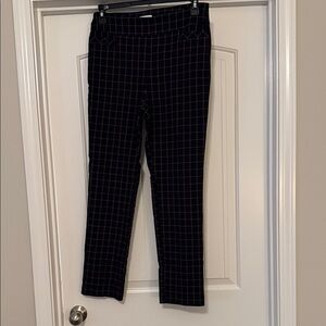 Kim Rogers Black and White Grid Skinny Pants